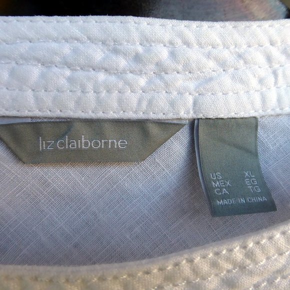 Vintage Linen Sleeveless Blouse, Size XL - Picture 3 of 3